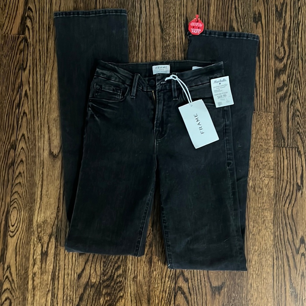 NWT Frame light Black jeans. le Mini Boot size 25